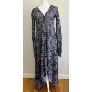 Abercrombie & Fitch Gray Floral Maxi Dress